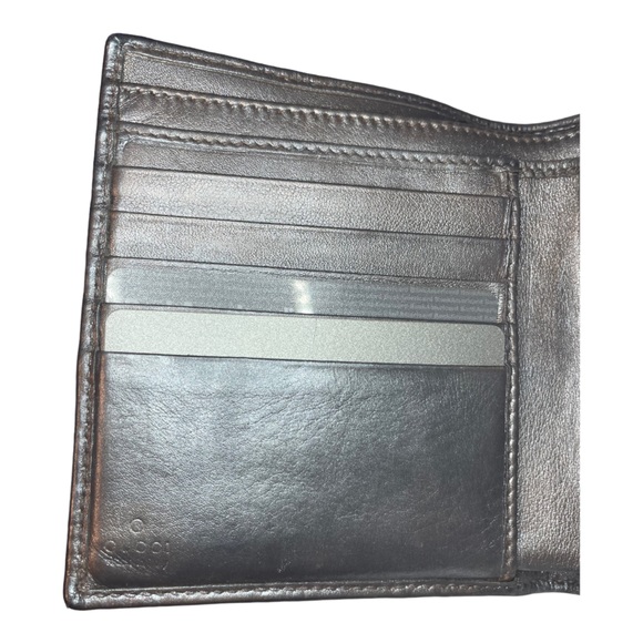 Authentic Gucci Guccissima heart Silver metallic Wallet - Picture 9 of 15